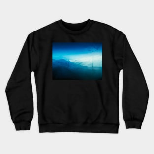 Mountains of Switzerland - Driving Through Swiss Alps on Sunny Winter Day. Crewneck Sweatshirt